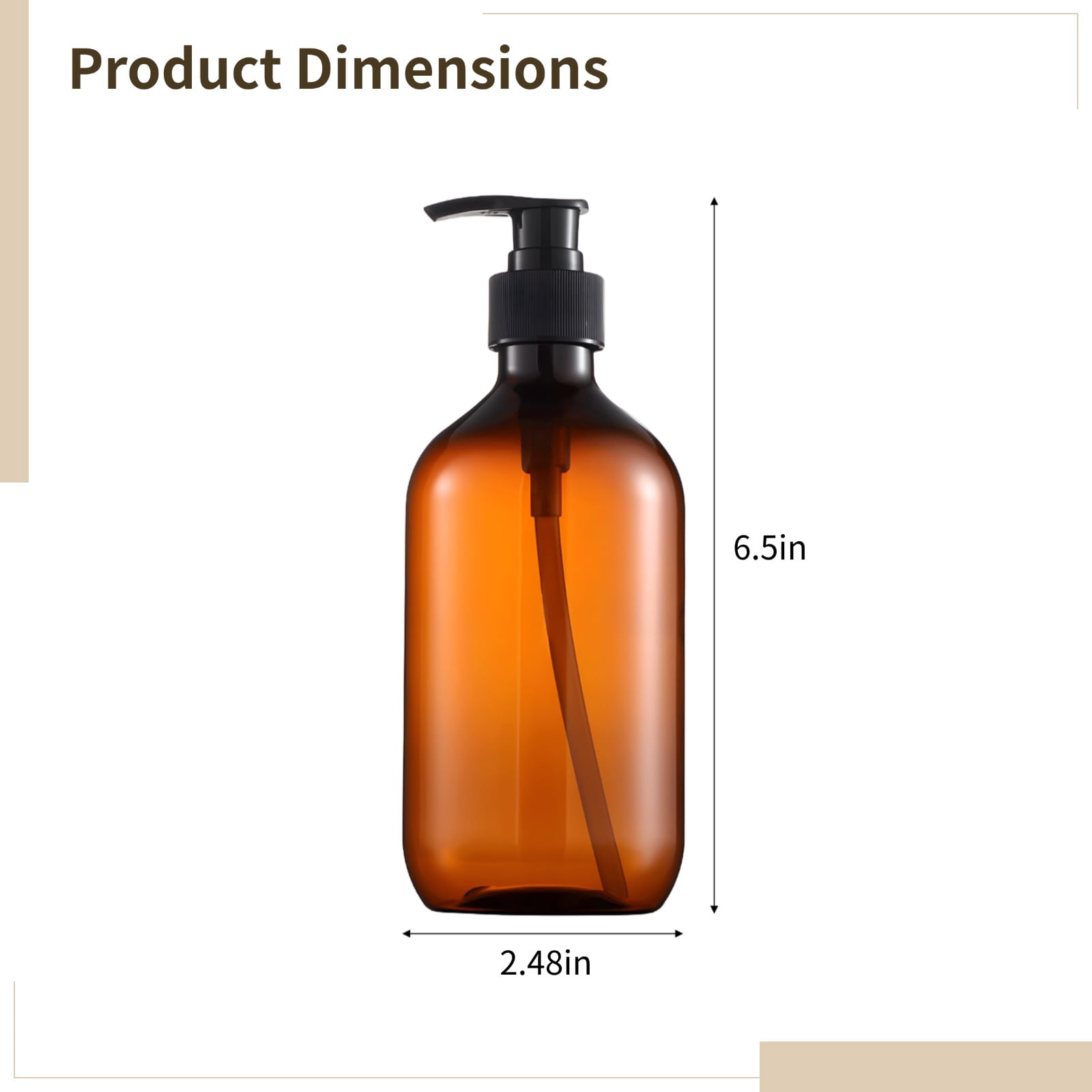 24 Pcs Pump Bottles, 10 oz Empty Soap Dispensers, Refillable Plastic Shampoo and Body Wash Bottles, Leakproof Lotion Containers for Travel, Home, and Daily Use