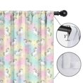 thumbnail image 4 of Unicorn and Star Pink Pattern Insulated Teens Curtains Set Of 2, Bedroom Essentials, Toddler Room Decor 42x63in(106x160cm), 4 of 5