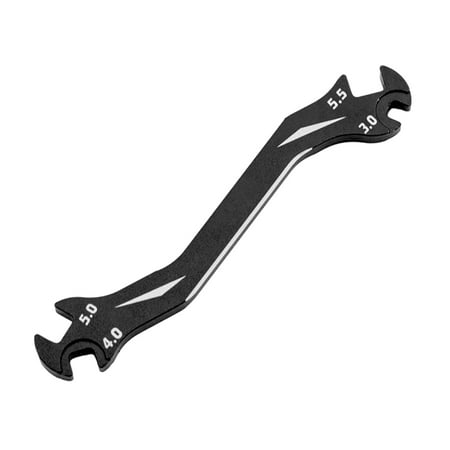

OWSOO Remote Control Car Model Tool Nut Spanner Multi Turnbuckle 3mm 4mm 5mm 5.5mm Remote Control Replacement Parts Spanner(Black)