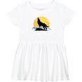 thumbnail image 3 of Inktastic Wolf Wilderness Mountains Moon Girls Baby Dress, 3 of 5