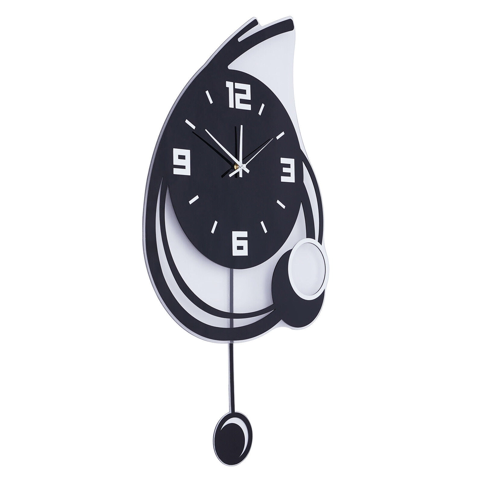 TOOL1SHOoo Pendulum Wall Clocks for Living Room Kitchen Decor Battery Powered
