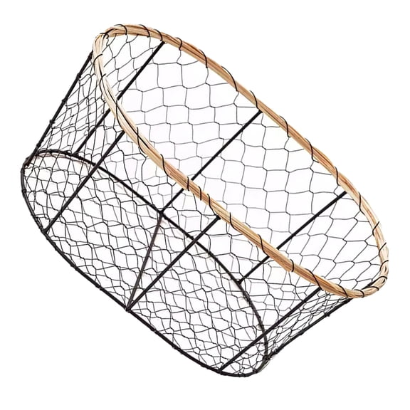 OHOIOLLA Iron Wire Bread Basket with Hollow Design for Fresh Fruit and Vegetable Storage
