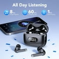 thumbnail image 4 of Wireless Ear Buds, Earbuds Bluetooth 5.3 Headphones 60H Playtime LED Display, HiFi Stereo Sound Waterproof in-Ear Earphones with 4 Microphone, 4 of 7
