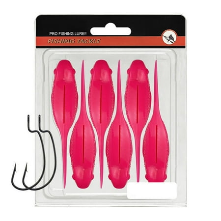 CENL 6pcs 10cm Swimbait Long Tailed Fake Tadpole Soft Bait Sinking Floating Wobblers