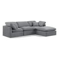 thumbnail image 1 of Meridian Furniture Indulge 94" Velvet L-Shaped Modular Sectional in Gray, 1 of 10