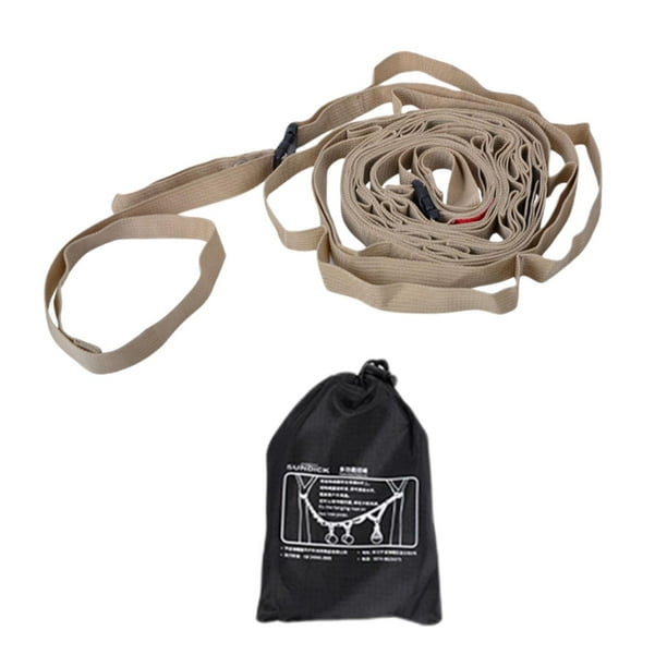 Cuerda de cordón para tienda de campaña al aire libre, tendedero multifunción, equipo resistente al viento marrón