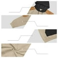 thumbnail image 6 of SYMOID Men's Khaki Color-Block Hoodie (Size L) - 100% Polyester Long Sleeve with Kangaroo Pocket, Drawstring & Ribbed Cuffs for Casual Daily Wear, 6 of 7