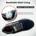 thumbnail image 4 of AUXDIQ Work Shoes Men Women Breathable Steel Toe Cap Industrial Trainers Lightweight Construction Sneakers Sport Shoes, 4 of 6