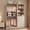 White Oak, variant on Homieasy 57.3'' W 2-Piece Closet Organizer System with Drawers and Hanging Rods, White Oak