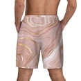 thumbnail image 2 of Lsque Mens Swim Trunks Rose Gold Glitter Splatter Pattern - Bathing Suit Compression Liner - Beach Swim Shorts Swimwear - (S-3XL) - Stretch Quick Dry -3X-Large, 2 of 9