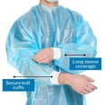 thumbnail image 2 of McKesson Chemotherapy Procedure Gown, Disposable - Full-Back, Waist Tie, AAMI Level 2, Unisex, Non-Sterile - Blue, Size XL, 51 in L, 10 Count, 2 of 10