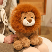 Sun Lion Plush Toy, Stuffed Lion Animal Doll, Ultra Soft Faux Fur Mane, Cute Gift 9.8 13.8