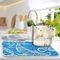 thumbnail image 5 of FREEAMG Dish Drying Mat Dolphins Microfiber Kitchen Dish Mat Super Absorbent Dish Drainer Mat Fast Drying Heat-resistant Drying Mat for Kitchen Counter, 18"x24", 5 of 7