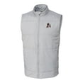 thumbnail image 2 of Men's Cutter & Buck Gray Arkansas Razorbacks Vault Big & Tall Stealth Hybrid Windbreaker Full-Zip Vest, 2 of 3