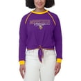 thumbnail image 4 of Women's WEAR by Erin Andrews Purple Minnesota Vikings Tie-Front Long Sleeve T-Shirt, 4 of 4