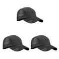 thumbnail image 3 of Qarigey Men Hat Clothing Accessory Sunshade Baseball Breathable Outdoor Drying Adjustable Caps Quick Mesh Headgear Summer Sport negro 3piezas Qarigey CBP011080, 3 of 6