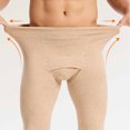 thumbnail image 7 of hotojiny Men Thermal Underwear Bottoms Soft Sports Running Tights Pants Fall Winter Warm Base Layer Leggings L-4XL, 7 of 7