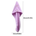 thumbnail image 3 of Microfiber Hair Towel Wrap, Velvet Hair Drying Hat Super Absorbent, Button Loop for Shower, Gym, Travel, All Hair Types, 3 of 4