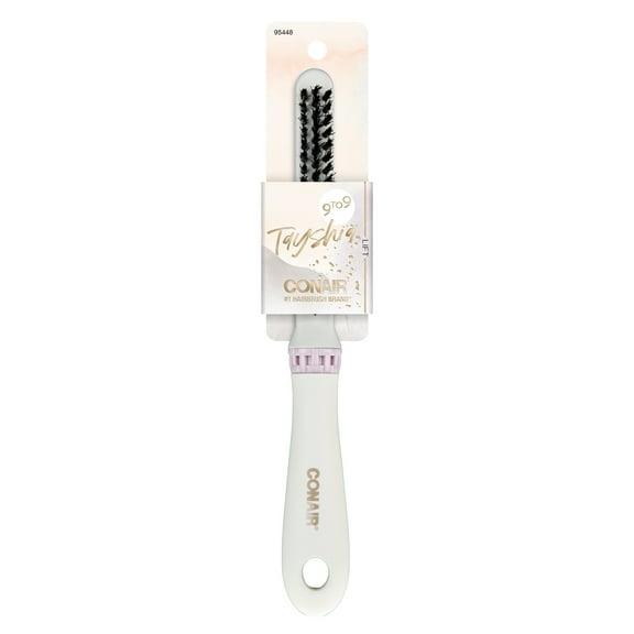 Tayshia by Conair Maximum Lift Boar Bristle Teasing Hairbrush, Gray and Lilac