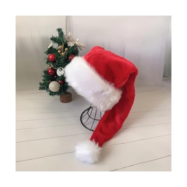wonima44 YYCRAFT Long Santa Hat Deluxe Christmas Hat for Adults Unisex New Year Festive Party Christmas Supplies