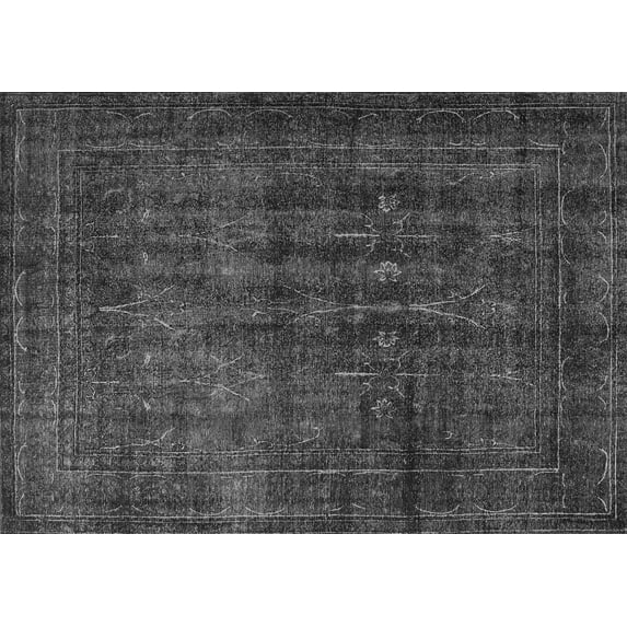 Ahgly Company Indoor Rectangle Persian Gray Bohemian Area Rugs, 7' x 9'