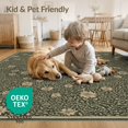 thumbnail image 4 of ODIKA 6'x9' Washable Area Rug Non-Slip, Chair-Friendly, Floral Farmhouse With Distressed Scattered Bloom Allover Motif Vintage Flowing for Dining Room, Under Table, Office Décor, 4 of 7