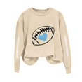 thumbnail image 2 of Evdexr Womens Heart Football Graphic Sweatshirt 2026 Oversized Long Sleeve Crew Neck Pullover Fall Winter Casual Relaxed Lightweight Tops 5XL, 2 of 4