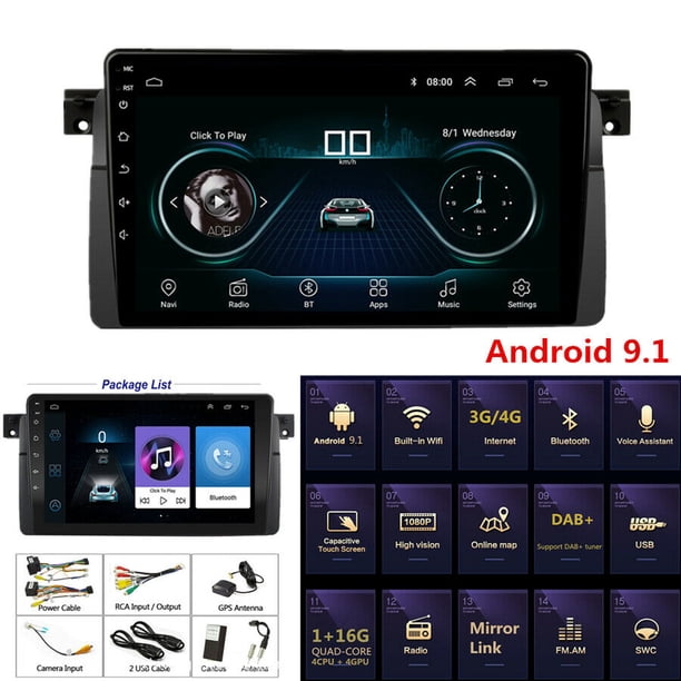 for bmw e46 sedan touring coupe 9 android 9 1 car stereo radio gps mp5 player