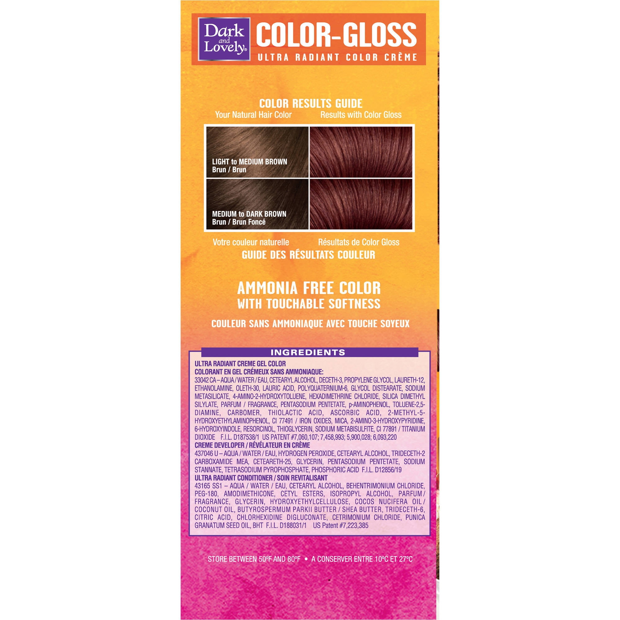 SoftSheen-Carson Dark and Lovely Color-Gloss Ultra Radiant Hair Color Creme, Ammonia Free Hair Dye, with Coconut Oil and Argan Oil
