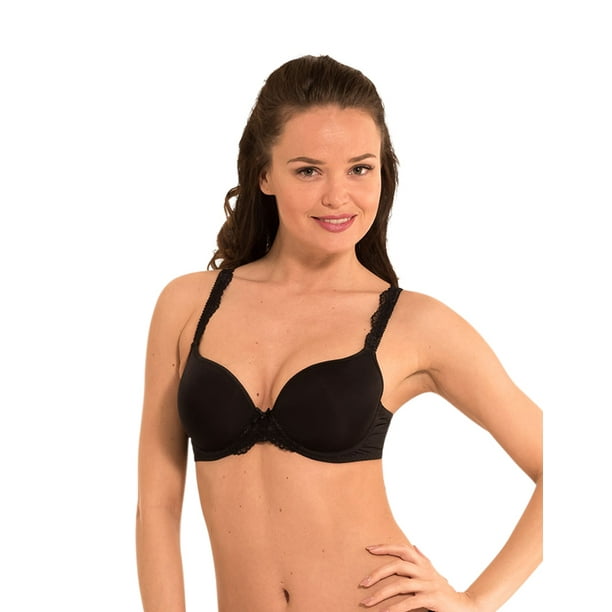 LingaDore 1400-1-2 Daily Lace Black Padded Underwired T-Shirt Bra 32A 70A 
