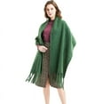 thumbnail image 3 of EQWLJWE Women Autumn Fashion Pashmina Shawl Wrap Cape Solid Tassel Knitting Cardigan Scarf, 3 of 5