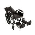 thumbnail image 4 of Recliner Folding Wheelchair Lightweight Full Arm Detachable Padded Flip Back With Swing Away Elevating Legrests by Healthline, Lightweight Carbon Steel Folding Wheelchair, 16 Inch Seat, 4 of 4