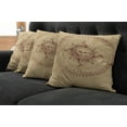 thumbnail image 5 of Ambesonne Vintage Throw Pillow Cover 4 Pack, Antique Roman Sun Stone, 18", Pale Brown, 5 of 5