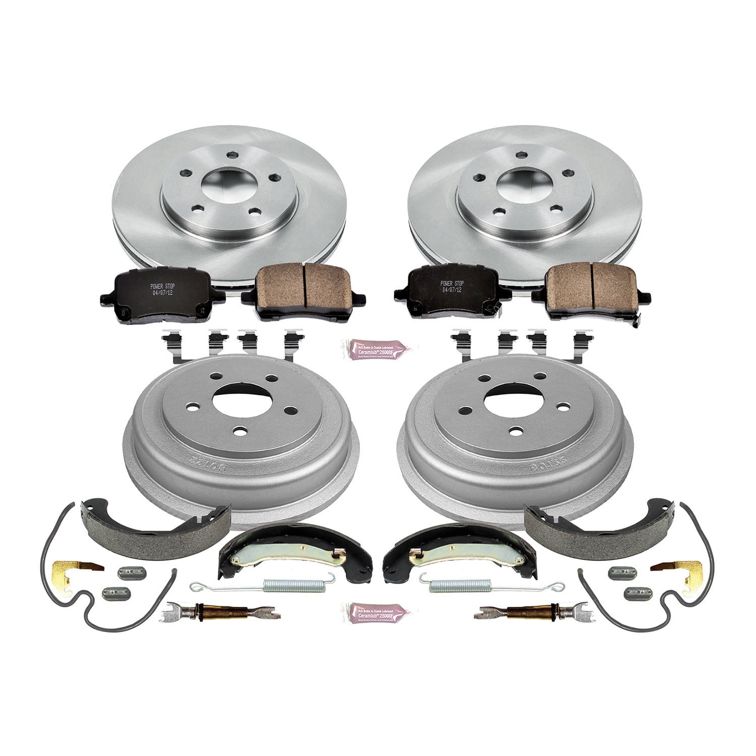 Power Stop Front and Rear Stock Replacement Drum and Shoe Kit KOE15223DK