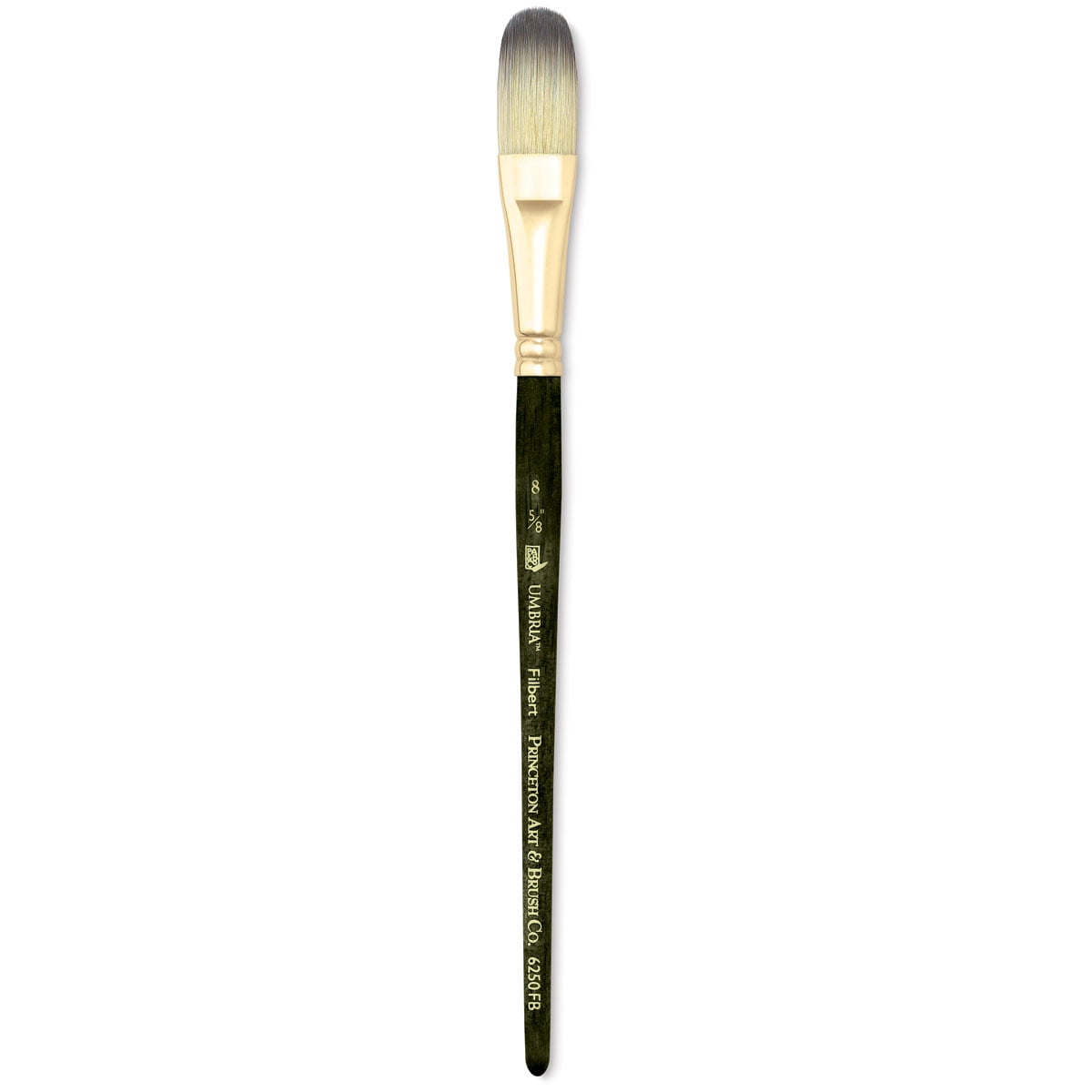 Princeton Brush Umbria Synthetic Blend Acrylic & Gouache Brush, Filbert, 8
