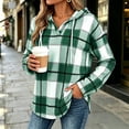 thumbnail image 5 of Hoodie for Women Long Sleeve Plaid Fall Winter Casual Sweatshirt Mid Length Drawstring Detail Relaxed Fit Stylish Everyday Sweatshirts, 5 of 9
