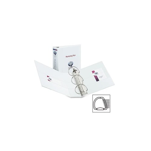 Avery 4 4' Binder Capacity - Letter - 8 1/2' x 11' Sheet Size - 780 Sheet Capacity - 3 x D-Ring Fastener(s) - 4 Internal Pocket(s) - Poly - White - Recycled - Easy Insert Spine, Exposed Rivet, Gap-f