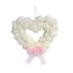 thumbnail image 1 of Corona artificial, en forma de corazón con lazo, guirnalda de rosas colgante, guirnalda artificial para decoración de pared de boda, fiesta en casa, 1 of 8