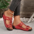 thumbnail image 6 of Women'S Sandals Summer Casual Solid Color Fish Mouth Fashion Thick-soled Bottom Wedge Summer Style Womens Sandals for Summer, 6 of 9
