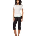 thumbnail image 3 of Aeropostale Womens Sheer Scoop-Back Knit Basic T-Shirt, White, Juniors, X-Small, 3 of 3