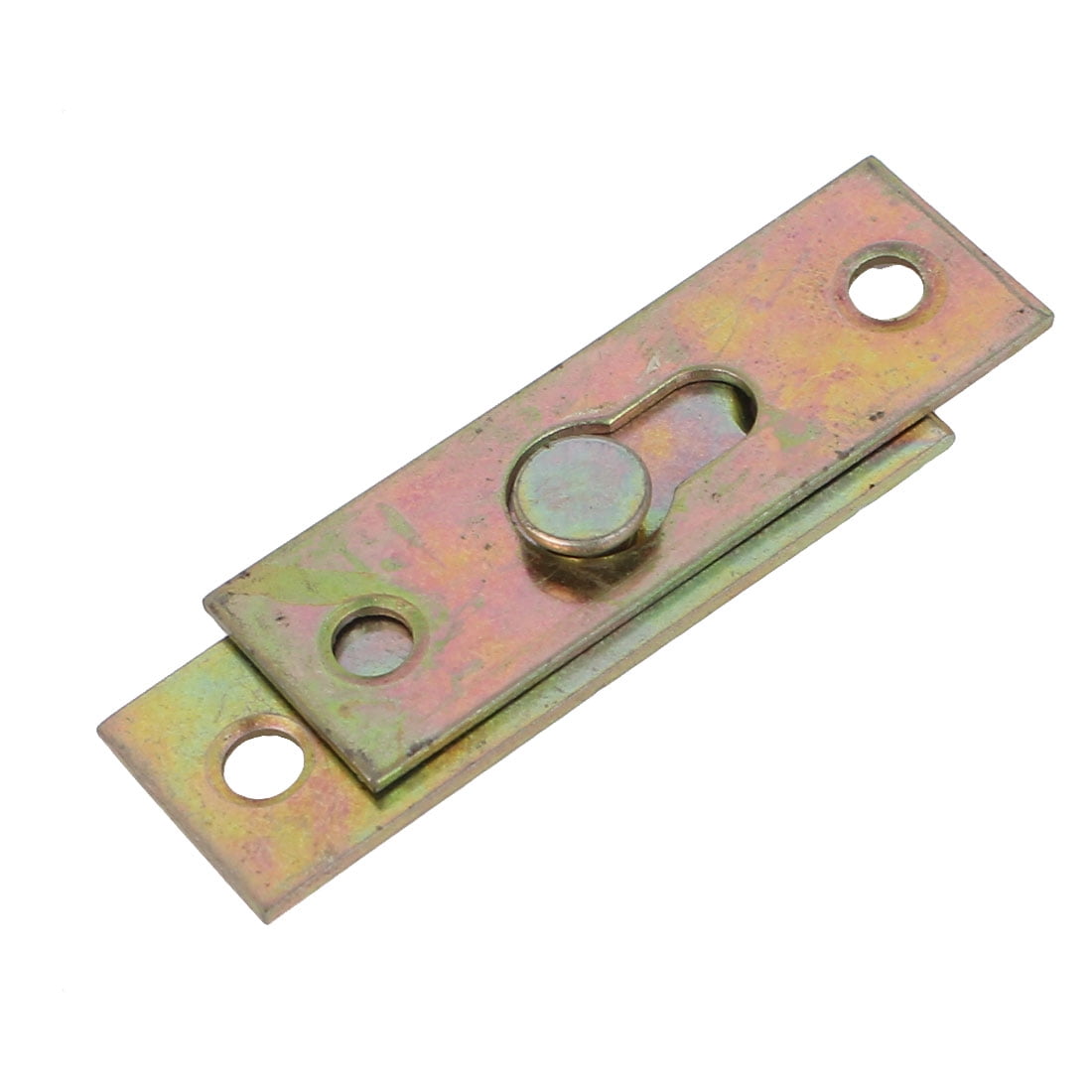 Furniture Bed Rail Hook Plate Bracket Connector Brass Tone