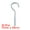 Silver, variant on Uxcell 1" Screw Eye Hooks Self Tapping Screws Screw-in Hanger Eye-Shape Ring Hooks Black 30 Pack