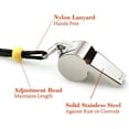thumbnail image 2 of 2-Pack Stainless Steel Sport Whistle with Lanyard, 2 of 5