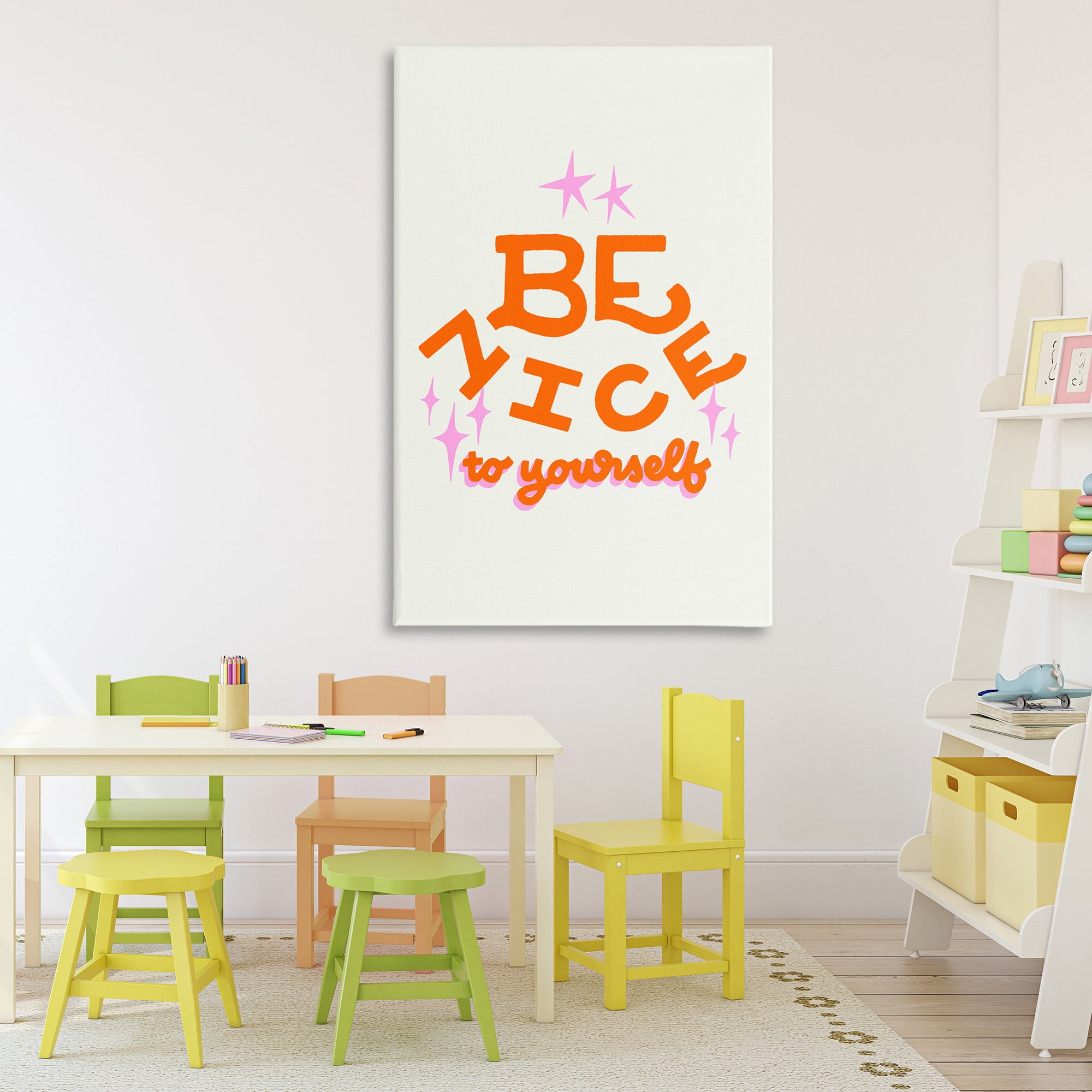 Stupell Industries Be Nice To Yourself Canvas Wall Art, design by Indira Prieto | IndySign
