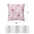 thumbnail image 2 of Throw Pillow Covers, Funny Cute Rabbit Radish Flower Soft Square Pillow Cases with Invisible Zipper for Couch Bed Sofa, Farmhouse Fall Home Decor 16"x16", 2 of 7