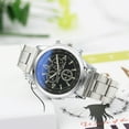 thumbnail image 1 of Reloj de cuarzo para hombre, reloj de pulsera analógico de acero inoxidable con correa de aleación y esfera de cuarzo., 1 of 4