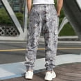 thumbnail image 5 of Havenx Mens Baggy Camo Cargo Sweatpants Maple Leaf Print Elastic Waist Tapered Cargo Jogger Sweatpants with Flap Pockets Wide Leg Bottoms Hunting Casual Fashion Loose Fit Y2k Clothes,Gray XL, 5 of 5