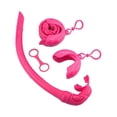 thumbnail image 2 of Yuarrent Tubo de esnórquel plegable bajo el agua con caja de almacenamiento, manguera de respiración húmeda portátil para buceo, equipo para Deportes acuáticos Rosa roja, 2 of 6