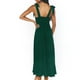 thumbnail image 2 of Vestido sin mangas para mujer, con cordones, tirantes en los hombros, dobladillo con volantes, cintura alta, cinturón, aberturas laterales, vestido de verano, 2 of 4