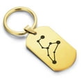 thumbnail image 1 of Stainless Steel Leo (Lion) Astrology Constellation Dog Tag Keychain Circle Ring, 1 of 2
